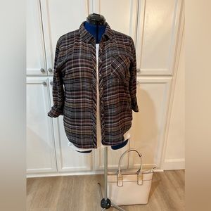 Soft, dark color flannel button up shirt from Maurices.